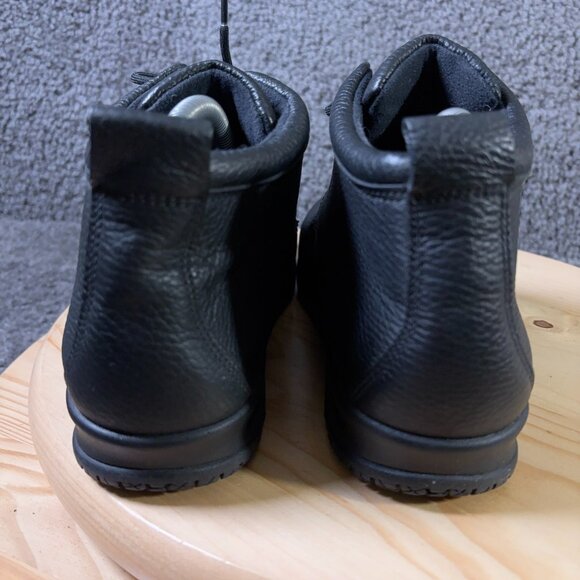 SAS Alpine Ankle Boots Women Size 8 Extra Wide Black Pebbled Leather Made in USA - Picture 4 of 8